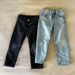H&M 3T Jeans Bundle - Black and Light Blue